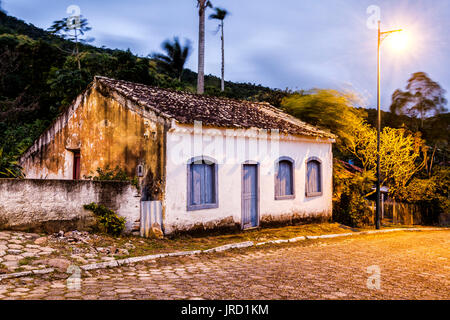 Koloniale Architektur Haus in Ribeirao da Ilha Bezirk. Florianopolis, Santa Catarina, Brasilien. Stockfoto