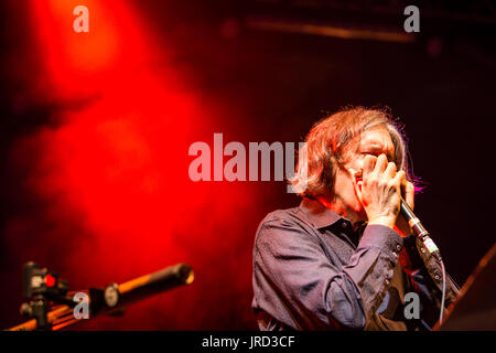 3. August 2017 - Brooklyn, NY Sänger Nellie McKay geöffnet für Béla Fleck und die flecktones Eine große Menschenmenge in den BRIC-Feiern Brooklyn! Festival a Stockfoto