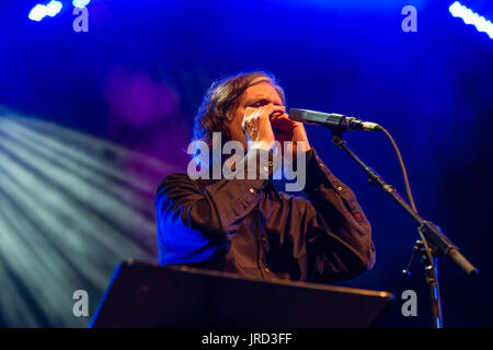 3. August 2017 - Brooklyn, NY Sänger Nellie McKay geöffnet für Béla Fleck und die flecktones Eine große Menschenmenge in den BRIC-Feiern Brooklyn! Festival a Stockfoto