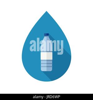 Flasche mit Wasser Stock Vektor