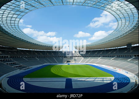 Innenraum der Olympiastadion Berlin, Charlottenburg, Berlin, Deutschland Stockfoto