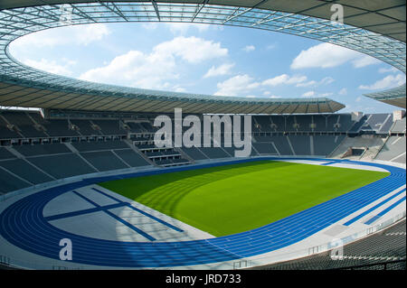 Innenraum der Olympiastadion Berlin, Charlottenburg, Berlin, Deutschland Stockfoto