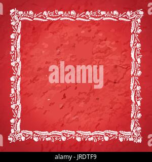 Vektor-Muster quadratischen Rahmen mit Blumen Stock Vektor