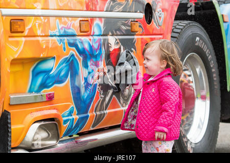 Royal Highland Centre, Truckfest 2017 Vorschau Gnade Clarke 2, Marvel Lkw mit einem 250 k Lackierung Stockfoto