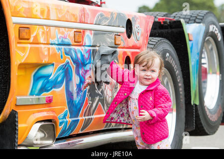 Royal Highland Centre, Truckfest 2017 Vorschau Gnade Clarke 2, Marvel Lkw mit einem 250 k Lackierung Stockfoto