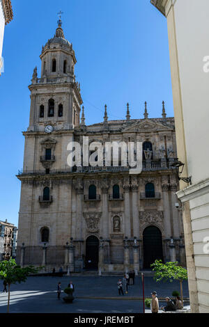 Jaen, Spanien - Mai 2016, 2: die Kathedrale der heiligen Kirche in Jaen, auch als Himmelfahrt Kathedrale, in Jaen, Spanien Stockfoto