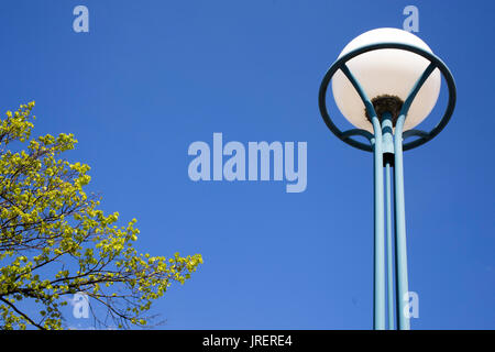 Detail der Straße Licht außerhalb Ullevi-stadion, Göteborg. Stockfoto