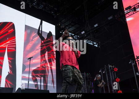 Ein Stamm namens Quest ihre endgültige New York City Show durchführen bei Panorama in New York City Stockfoto