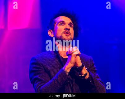 Edinburgh, UK. 5. August 2017. Pleasance Veranstaltungsort startete sein 2017 Edinburgh Fringe Festival Programm veranstaltet von Komiker Ed spielen im Bild: Colin Cloud spielen im Lustgarten Hof Credit: Rich Dyson/Alamy Live News Stockfoto