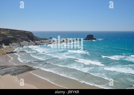 Nossa Senhora Strand von Zambujeira do Mar Portugal Stockfoto