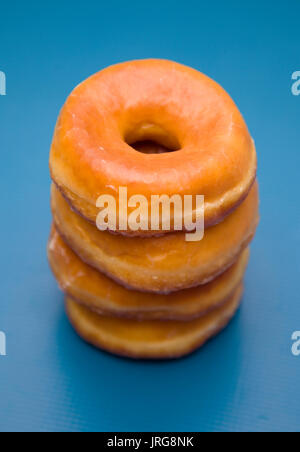 Einfach verglaste Donuts Stockfoto