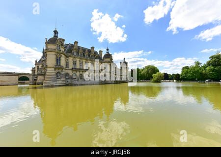 Chateau de Chantilly, historischen Schloss in der Nähe von Chantilly, Frankreich. Stockfoto