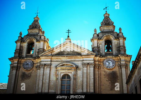 St. Paul's Cathedral ist eine römisch-katholische Kathedrale in Mdina, Malta, St. Paulus der Apostel. Stockfoto