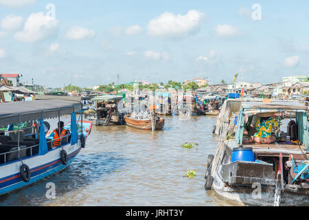 Mekong schwimmenden Markt Stockfoto