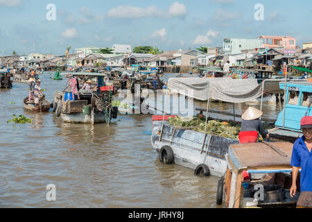 Mekong schwimmenden Markt Stockfoto