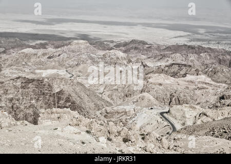 in den Berg Eden Jordan den Blick von der antiken Burg Stockfoto