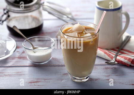 Vanille Mandel Eiskaffee Stockfoto