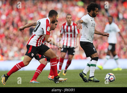 Liverpools Mohamed Salah in Aktion während der Vorsaison Freundschaftsspiel im Aviva Stadium Dublin. Stockfoto