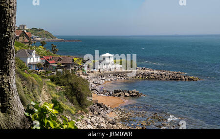 Blick auf Steephill Cove, Ventnor, Isle of Wight, Großbritannien Stockfoto