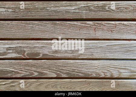 Risse im grauen Wagen Holz Stockfoto