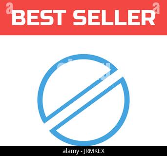 Pillen-Symbol. Einzelner hoher Qualität das Symbol für Web Design oder mobile App. Dünne Linie Zeichen für Design Logo. Blaue Symbol auf weißem Hintergrund. Vect Stock Vektor