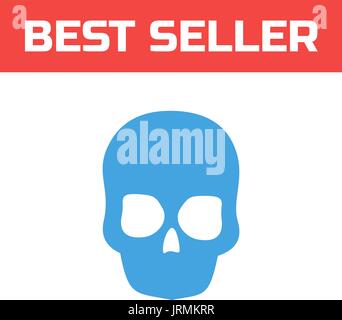 Totenkopf-Symbol. Einzigen hochwertigen Gliederung Symbol für Webdesign oder mobile App dünne Linie Zeichen für das Logo Design. Blaue Piktogramm auf weißem Hintergrund. VECT Stock Vektor
