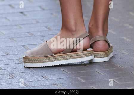 Soller, Balearen, Spanien. 6. August 2017. Prinzessin Sofia besuchen die Miro-Ausstellung können Prunera Museum in Soller auf 6. August 2017 in Balearische Inseln, Spanien-Credit: Jack Abuin/ZUMA Draht/Alamy Live News Stockfoto