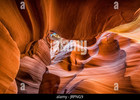 Die erstaunliche Antelope Slot Canyons in Arizona, CA. Diese sind insbesondere von Canyon X. Stockfoto