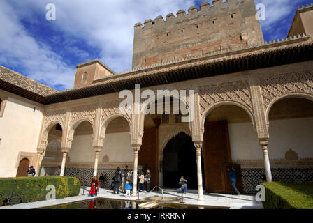 Gärten in der maurischen Palast Alhambra Granada Andalusien Spanien Stockfoto