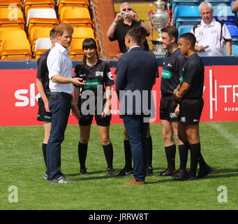 Prinz Harry besucht das Sky versuchen Rugby League Festival in Headingley Carnegie Stadium.  Mitwirkende: Prinz Harry Where: Leeds, Vereinigtes Königreich bei: Kredit-6. Juli 2017: John Rainford/WENN.com Stockfoto