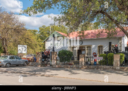 In Tsumeb, Namibia - 20. Juni 2017: Das Museum in Tsumeb in der Caprivi Region Namibias. Es zeigt Elemente auf den Bergbau in der Region sowie die wa Stockfoto