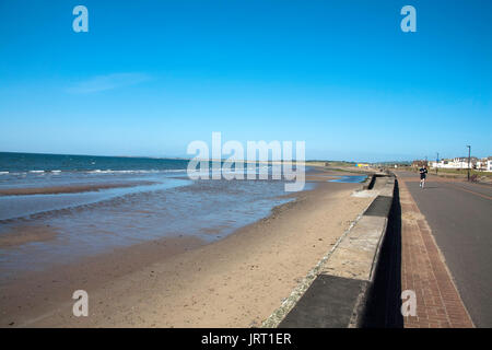 Der Strand von Prestwick an einer ruhigen aber sonniger Frühlingstag Ayrshire, Schottland Stockfoto