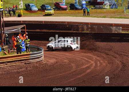 1. - 2. Juli 2017, Fuchs Öl Autocross in Nova Paka, FIA-Europameisterschaft, Tschechische Republik. WRC und modifizierte Factory Autos. Autocross event Stockfoto