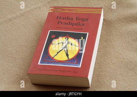 Bücher über Yoga Stockfoto