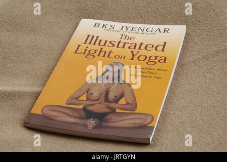 Bücher über Yoga Stockfoto