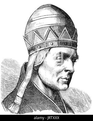 Papst Innozenz VIII., 1432 - 25 Juli 1492: Geboren: Giovanni Battista Cybo oder Cibo, war Papst 1484 bis zu seinem Tod Stockfoto