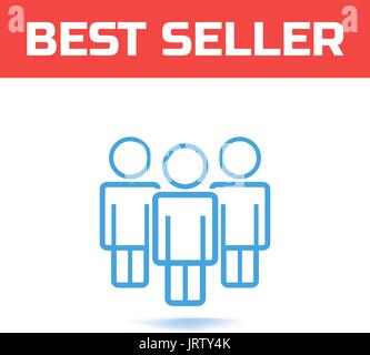Menschen Vektor-Symbol. Symbol einer Person in trendigen Linienstil isoliert auf weißem Hintergrund. Personen-Symbol für Ihre Website-Design oder Logo. Menge Zeichen Vektor Stock Vektor