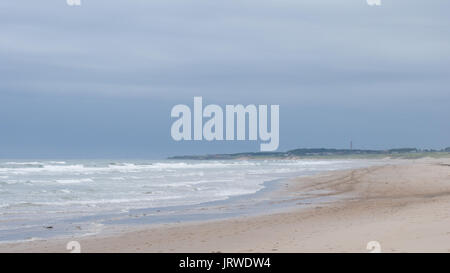 Druridge Bay, Northumberland, Englan, windiger Tag Stockfoto