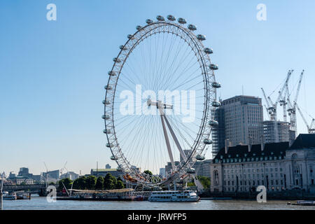 Coca Cola London Eye - southbank an der Themse, London, England Stockfoto