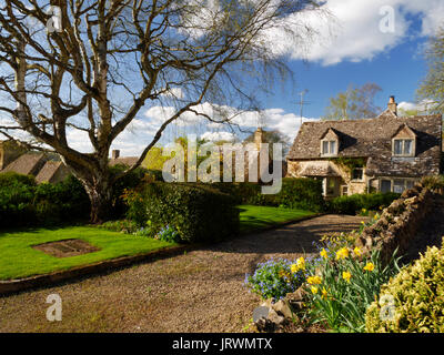 Frühling in Snowshill, Gloucestershire. Stockfoto