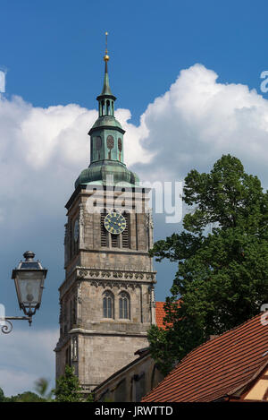 Turm der Marienkirche, Königsberg, Unterfranken, Bayern, Deutschland Stockfoto