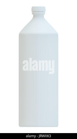 Weißer Kunststoff Flasche mit Deckel Stockfoto