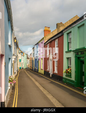 Bunt bemalten Häuser in Appledore, Devon Stockfoto