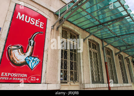 Rohr- und Diamond Museum in Saint-Claude, Franche-Comté, Jura (Frankreich) Stockfoto