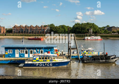 Die Metropolitan Police Marine Policing Unit Hauptsitz in Wapping, London, UK Stockfoto