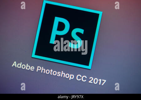 Symbol, Logo, Adobe Photoshop, Bildbearbeitung Programm, Bildbearbeitung, Makroaufnahme, Detail, Vollbild, Screenshot Stockfoto