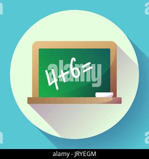 Blackboard-Symbol. Willkommen zurück in der Schule Stilsymbol flach Stock Vektor