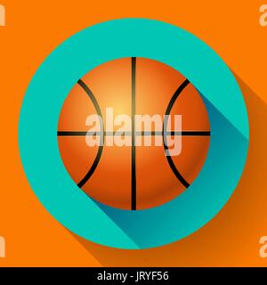 Vektorgrafik Basketball flache Symbol sport Stock Vektor