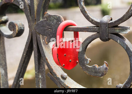 Liebe schloss mit freier Platz. Stockfoto