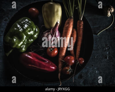 Gemüse Zutaten borscht frische Ernte gesund essen Stockfoto